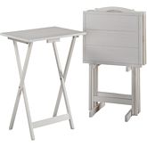 Lisbon Tray Tables in White Wood